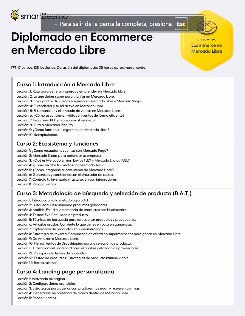 Diplomado Mercado Libre Premium – Aprende a Vender desde Cero